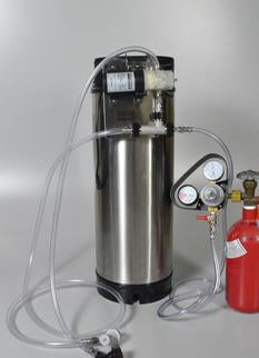 QuickCarb™ Carbonator with in-line oxygenator attached
